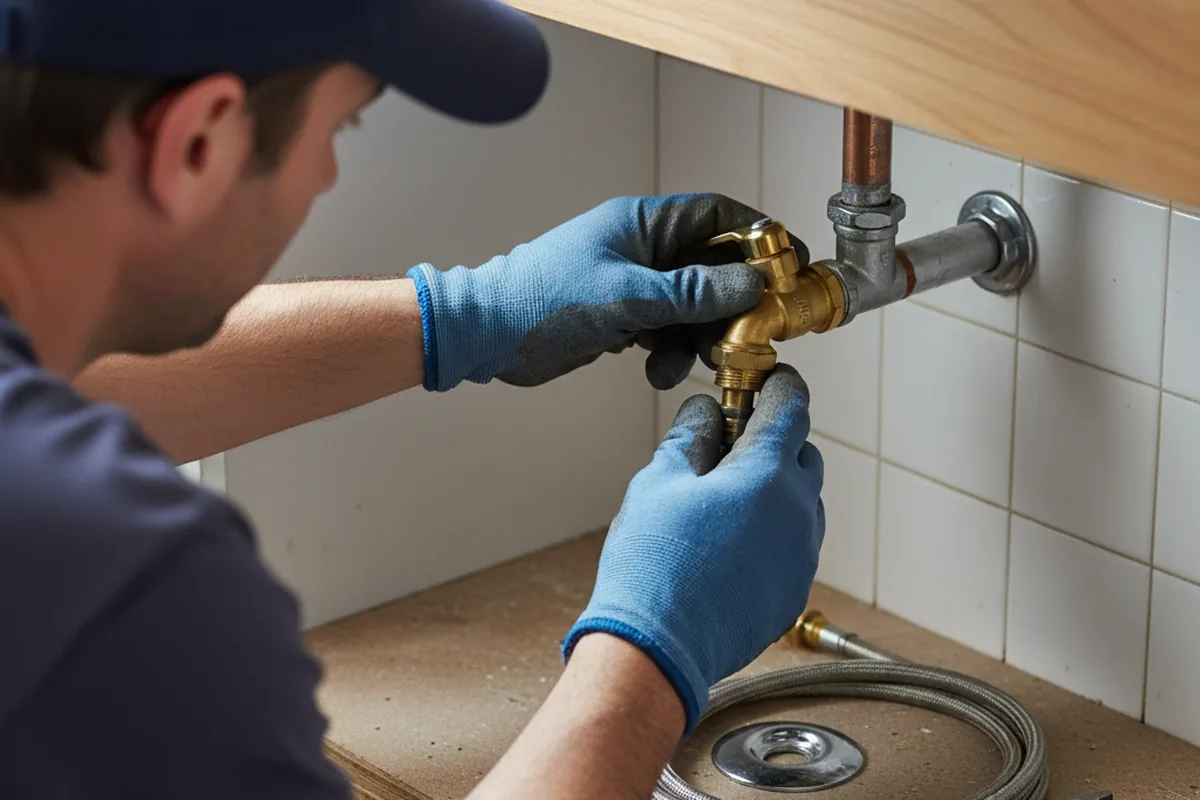 Shutoff valve and fitting work during Burst Pipe Repair in Rogers